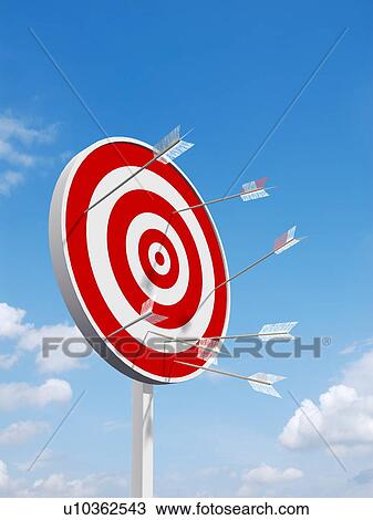 Arrows missing target  View Large Photo Image Stock Image - Arrows missing target . Fotosearch