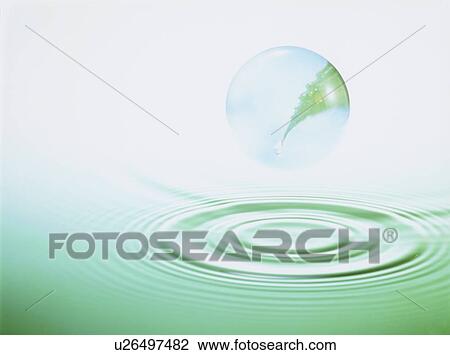 Ball with image of leaf floating over rippled water View Large Photo Image Stock Image - Ball with image of leaf floating over rippled water. Fotosearch
