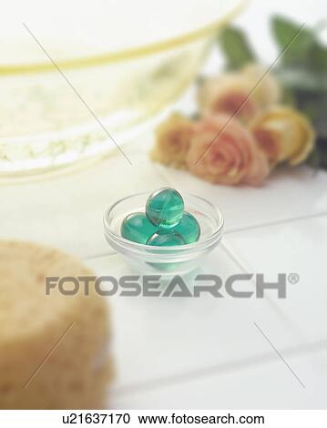 Bath beads, bowl with petals and roses View Large Photo Image Stock Image - Bath beads, bowl with petals and roses. Fotosearch