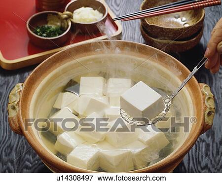 Bean curds cooked in crock pot View Large Photo Image Stock Photo - Bean curds cooked in crock pot. Fotosearch