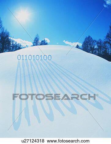 Binary code on winter landscape View Large Photo Image Stock Photo - Binary code on winter landscape. Fotosearch