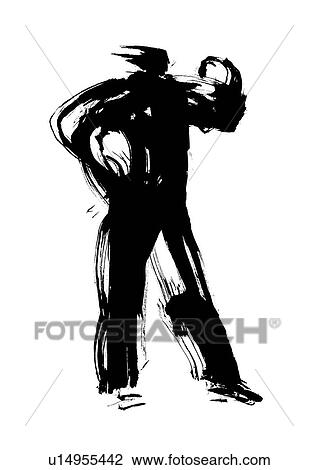 Black Ink Illustration, Confidence View Large Photo Image Stock Image - Black Ink Illustration, Confidence. Fotosearch