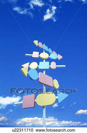 Stock Image - Blank signpost . Fotosearch
