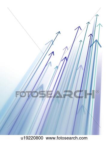 Stock Image - Blue arrows pointing up. Fotosearch