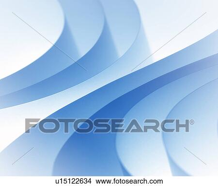 Picture - Blue Curved Line, Illustration. Fotosearch