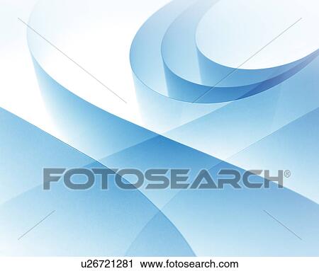 Stock Image - Blue Curved Line, Illustration. Fotosearch