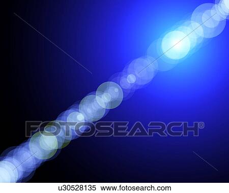 Stock Photography - Blue light beam, computer graphic, blue background, defocused. Fotosearch