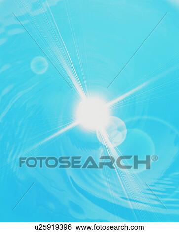 Stock Photograph - Blue light burst. Fotosearch