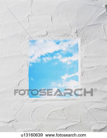 Blue sky and clouds in a frame View Large Photo Image Stock Photo - Blue sky and clouds in a frame. Fotosearch