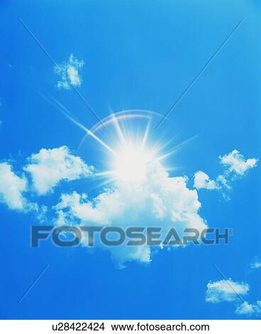Picture - Blue sky and clouds. Fotosearch