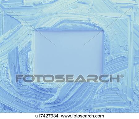 Picture - Blue textured frame. Fotosearch