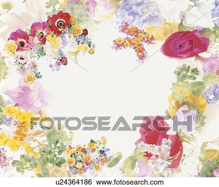 Stock Photograph - Blurred and distorted group of flowers. Fotosearch