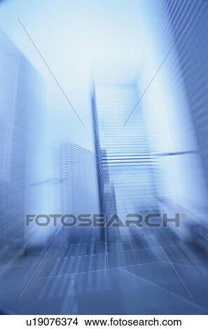 Picture - Blurry View of Skyscrapers. West Shinjuku, Tokyo, Japan. Fotosearch