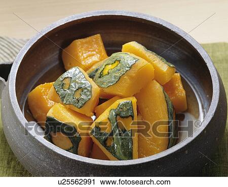 Stock Image - Boiled pumpkin. Fotosearch