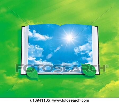 Book with sky on pages View Large Photo Image Stock Photography - Book with sky on pages. Fotosearch