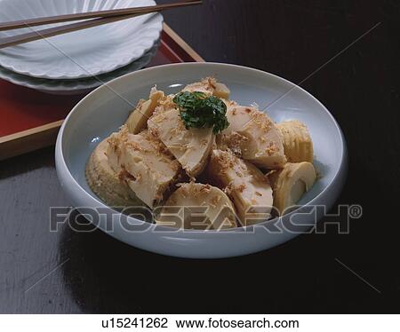 Bowl of cooked bamboo shoots View Large Photo Image Stock Image - Bowl of cooked bamboo shoots. Fotosearch