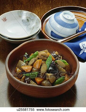 Stock Photography - Bowl of cooked vegetables. Fotosearch