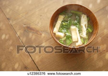 Stock Photograph - Bowl of miso soup. Fotosearch