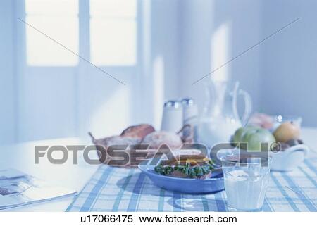 Stock Photography - Breakfast laid out in the kitchen. Fotosearch