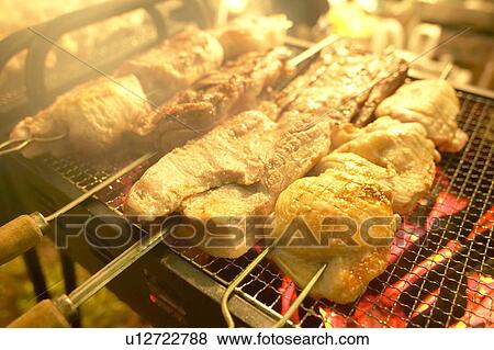 Brochettes of Beef on a Grill. Tokyo Prefecture, Japan View Large Photo Image Stock Photo - Brochettes of Beef on a Grill. Tokyo Prefecture, Japan. Fotosearch