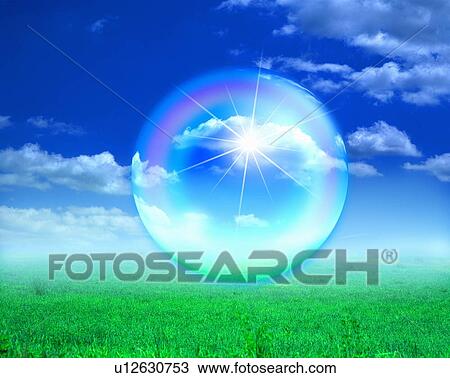 Bubble Floating Mid-Air Above a Field View Large Photo Image Stock Image - Bubble Floating Mid-Air Above a Field. Fotosearch