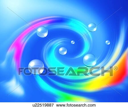 Stock Photo - Bubbles and spiral. Fotosearch