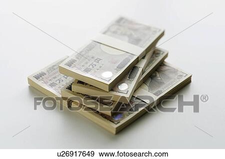Stock Photo - Bundle of Japanese yen. Fotosearch