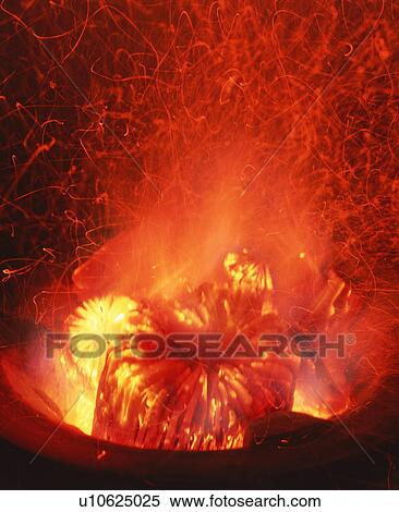 Stock Photography - Burning charcoal . Fotosearch