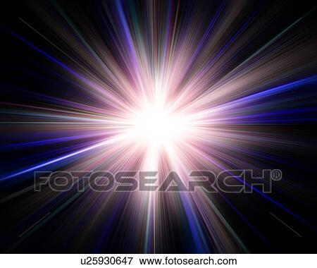 Stock Photo - Burst of multicoloured light. Fotosearch