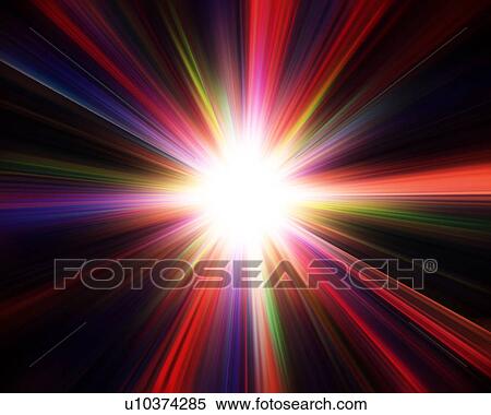 Stock Photography - Burst of multicoloured light. Fotosearch
