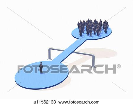 Businessmen figurine on seesaw View Large Photo Image Stock Image - Businessmen figurine on seesaw. Fotosearch