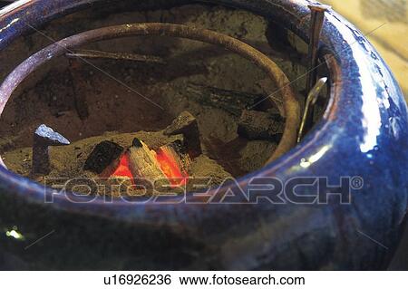 Charcoal brazier View Large Photo Image Stock Photograph - Charcoal brazier. Fotosearch