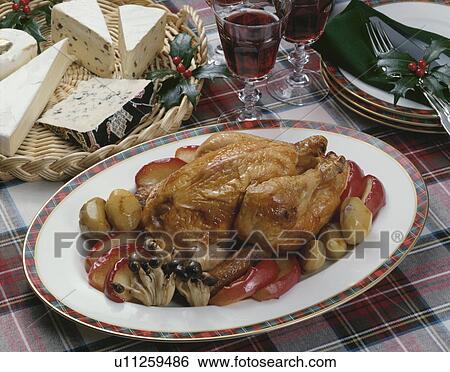 Stock Photograph - Christmas Roast Chicken. Fotosearch
