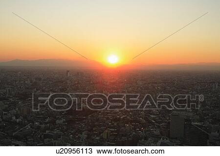 Cityscape in the evening, sunset, Tokyo prefecture, Japan View Large Photo Image Stock Image - Cityscape in the evening, sunset, Tokyo prefecture, Japan. Fotosearch