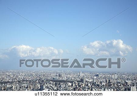 Stock Image - Cityscape of Bunkyo ward, Tokyo Prefecture, Honshu, Japan. Fotosearch
