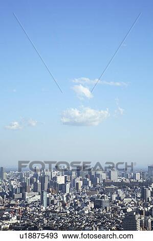Stock Image - Cityscape of Bunkyo ward, Tokyo Prefecture, Honshu, Japan. Fotosearch