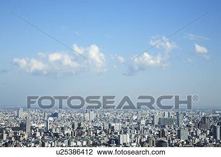Stock Image - Cityscape of Bunkyo ward, Tokyo Prefecture, Honshu, Japan. Fotosearch