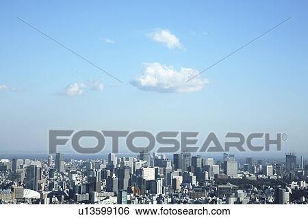 Stock Photograph - Cityscape of Bunkyo ward, Tokyo Prefecture, Honshu, Japan. Fotosearch
