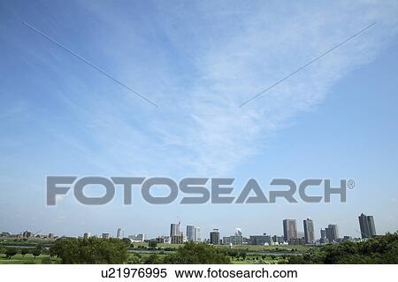 Stock Photography - Cityscape of Numabe, Ota ward, Tokyo Prefecture, Honshu, Japan. Fotosearch