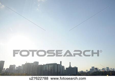 Clear Skies over Tokyo City. Tokyo, Japan View Large Photo Image Stock Photo - Clear Skies over Tokyo City. Tokyo, Japan. Fotosearch
