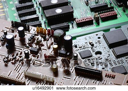 Stock Image - Close-up of circuit board. Fotosearch