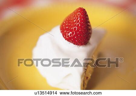 Picture - Close-up of strawberry shortcake. Fotosearch