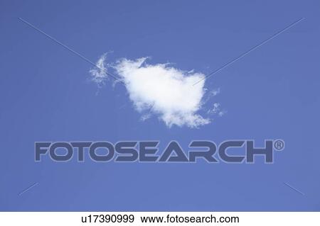 Stock Photo - Cloud in blue sky, blue background. Fotosearch