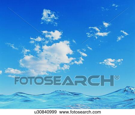 Stock Photo - Clouds and water. Fotosearch