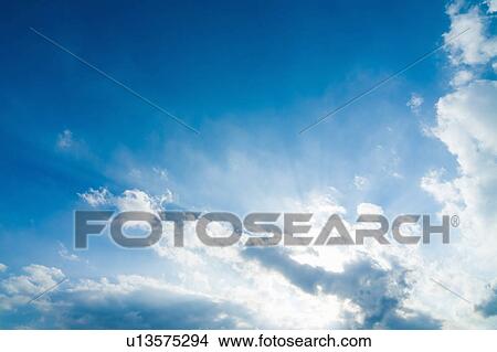 Picture - Clouds in blue sky. Fotosearch