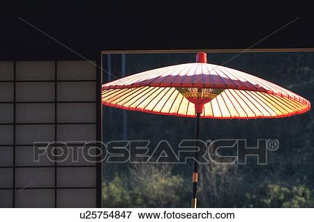 Coarse oilpaper umbrella and sliding door View Large Photo Image Stock Photo - Coarse oilpaper umbrella and sliding door. Fotosearch