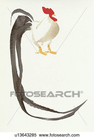 Stock Photography - Cock, Water Color Painting. Fotosearch