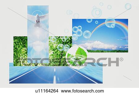 Picture - Composite image depicting the environment and nature. Fotosearch