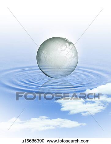 Computer Graphic Image of Globe and Water Ripples View Large Photo Image Stock Image - Computer Graphic Image of Globe and Water Ripples. Fotosearch