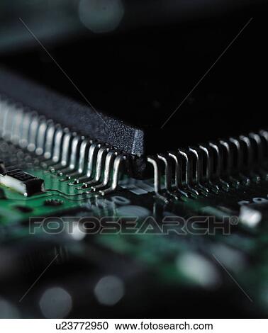 Stock Image - Computer parts, close up. Fotosearch